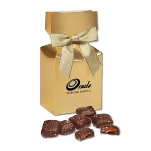 Gold Gift Box w/Chocolate Sea Salt Caramels