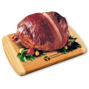 Spiral-Sliced Whole Ham with Bamboo Cutting Board