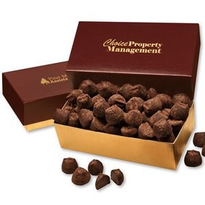 Cocoa Dusted Truffles in Burgundy & Gold Gift Box