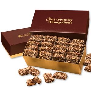 English Butter Toffee in Burgundy & Gold Gift Box
