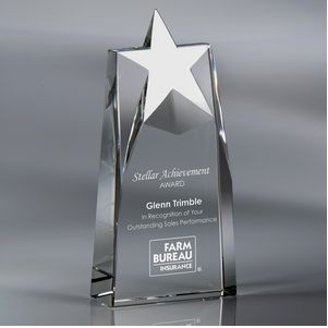 Howard Miller All-Star - Large optical crystal award