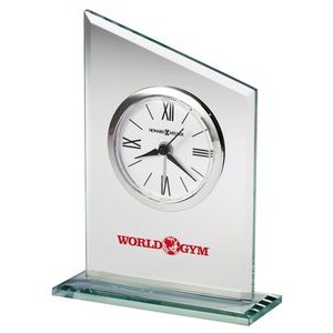 Howard Miller Leigh Beveled Jade Glass Tabletop Alarm Clock