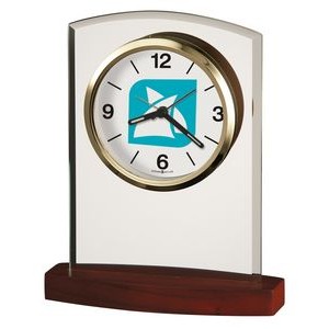 Howard Miller Marcus Curved Glass Alarm Clock (Full Color Dial)
