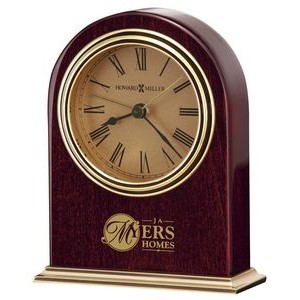 Howard Miller Parnell Rosewood Arch Alarm Clock w/ Gold Dial