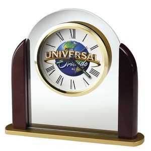 Howard Miller Derrick Glass Arch Alarm Clock (Full Color Dial)