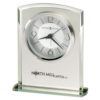 Howard Miller Glamour Frosted Glass Tabletop Clock