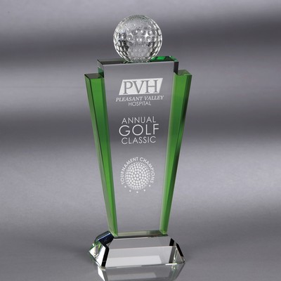 Howard Miller Meridian - Medium Golf Crystal Award