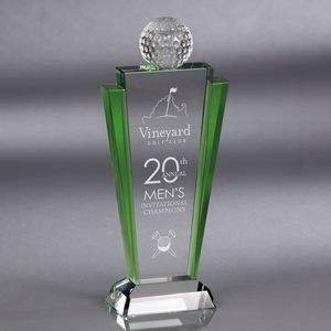 Howard Miller Meridian - Large Golf Crystal Award
