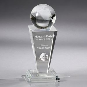 Howard Miller Impact Globe - Large optical crystal award