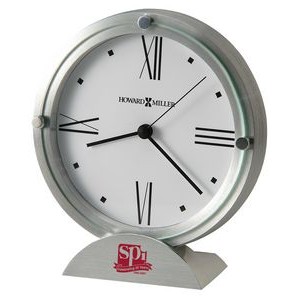 Howard Miller Simon II Round Brushed Aluminum Clock