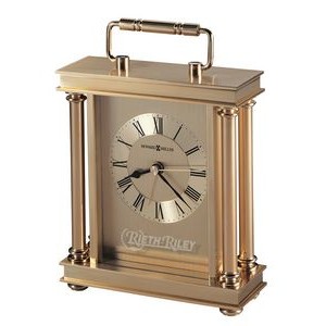 Howard Miller Audra Gold Carriage Alarm Clock w/ Decorative Handle