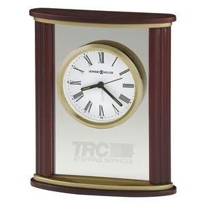 Howard Miller Victor Rectangle Wood & Glass Alarm Clock