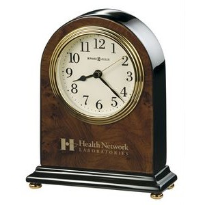 Howard Miller Bedford Walnut Burl Arched Table Clock