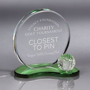 Howard Miller Emerald - Small Golf Crystal Award