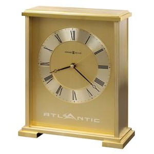 Howard Miller Exton Metal Carriage Clock w/ Brass Tone Dial