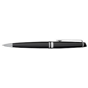 Waterman® Expert Black Lacquer Ballpoint Pen w/Chrome Trim
