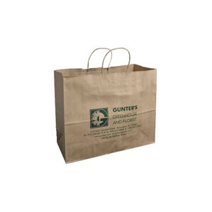 Natural Kraft Custom Paper Shopping Bag (16"x6"x12")