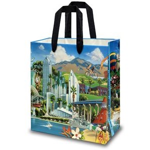 Laminated Euro-Tote Shopping Bag (8"x4"x10")