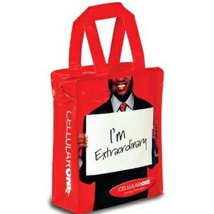 Laminated Woven Polypropylene Muscle Tote Bag (10"x5"x13")