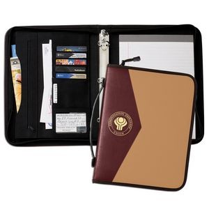 USA & Union Made Tribeca Dual Tone 1" Zipper Ring Binder with Handle