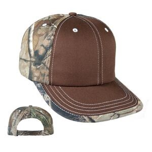 RealTree Brown/White Cap w/Rolled Visor