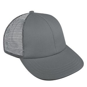 USA Made Pro Style Solid Mesh Back Brushed Front Cap w/Hook & Loop Closure