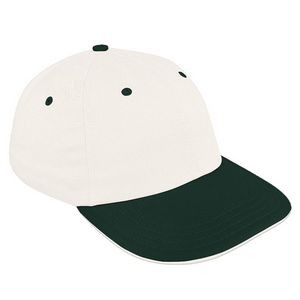 USA Made Two Tone Brushed Dad Cap w/Sandwich Visor & Slide Buckle