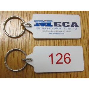 Pool Pass Key Ring - w/ 4 Color Process & Sequentially Numbered