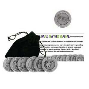 Golf Skins Game Coin w/ Pouches