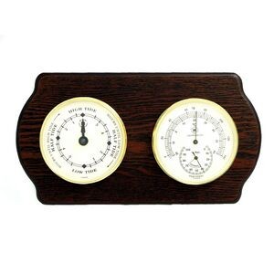 Tide Clock w/Thermometer & Hygrometer - Ash