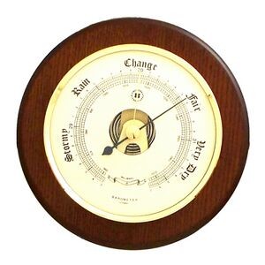 Barometer On Cherry Wood