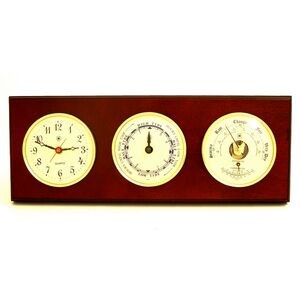 Tide & time Clock w/Weather Station - Mahogany