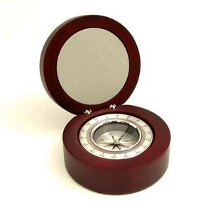 Compass In Rosewood Box