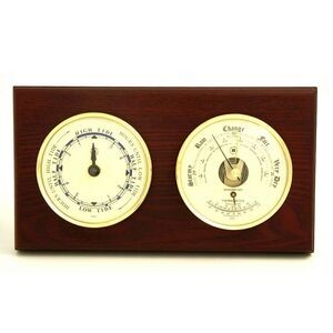 Tide Clock w/Weather Station - Mahogany