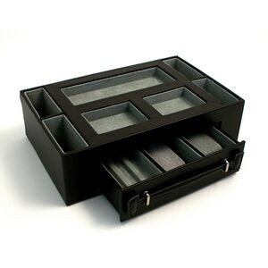 Black Leather Valet Box