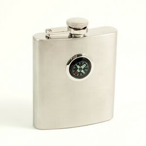 8 Oz. Stainless Compass Flask