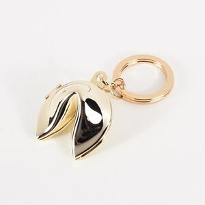Gold Fortune Cookie Key Ring