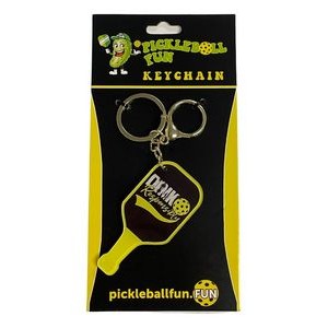 Yellow Pickleball DINK Keychain