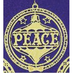 Stock 3D Brass Lacquered Peace Ornament