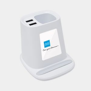 Desk Qi - Desktop Wirless Charger And Stationery Holder