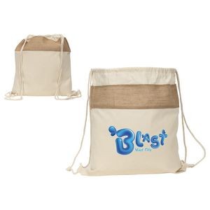 Savanna Jute & Recycled Cotton Drawstring Backpack
