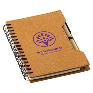 Agenda Recycled Spiral Notebook with Sticky Notes & Pen