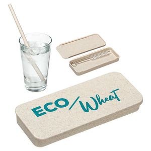 Eco Wheat Straw Kit With Cleaning Brush