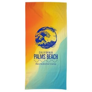 Silk Touch Beach Blanket/Towel 30" x 60" 360GSM Poly/Cotton - Full Color
