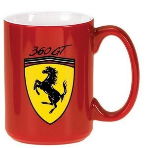 15 Oz. Two-Toned El Grande Mug (Red Out/White In)