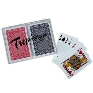 Plastic Poker Playing Card Set in Imprinted Box