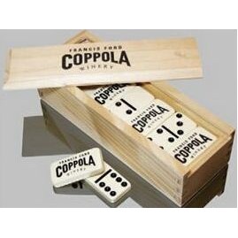 Smaller Sized Custom Imprinted Dominoes in a Custom Imprinted Wood Box