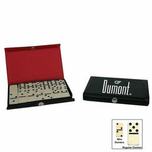 Travel Size Double Six Domino Sets in Custom-Imprinted Vinyl Case