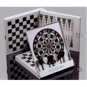 Custom Printed 3-in-1 Magnetic Game with Darts/ Checkers & Backgammon Game