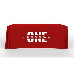 8' Economy-ONE Table Throw - 1 Color Heat Transfer, 90"x156"